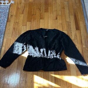 Express Black Lace Top